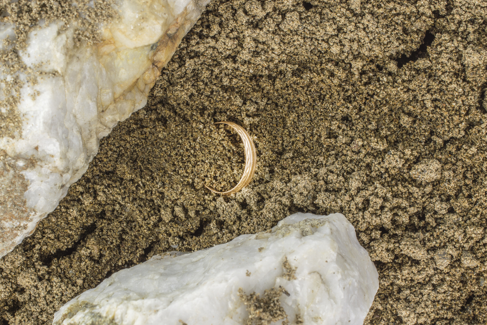 Lost ring in sand